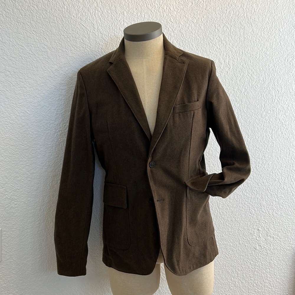 Wayfarer Wool Blazer- Flint and Tinder, chambray liner made in USA